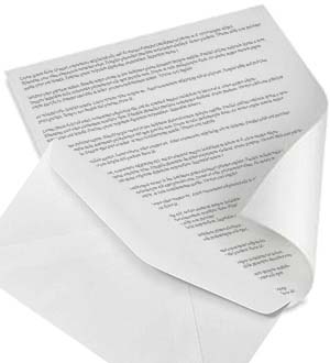 Single sheet of paper